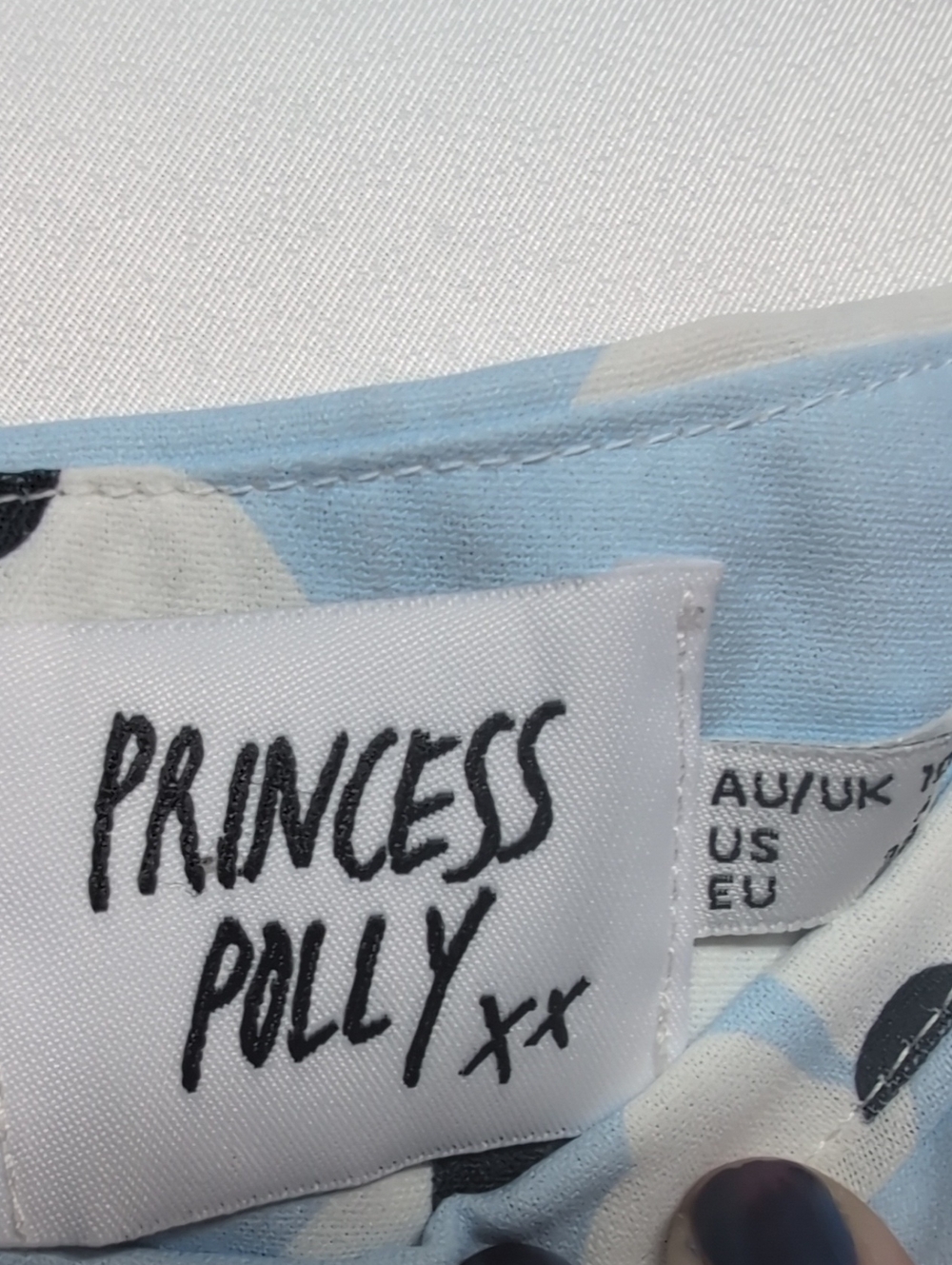 Princess Polly Light Blue Floral A-Line Mini Skirt - Picture 2 of 6